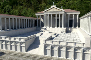 Disegno ricostruttivo del Capitolium di Brescia
