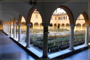 Chiostro dell'ex convento di San Domenico, sede del tribunale dell'Inquisizione di Brescia