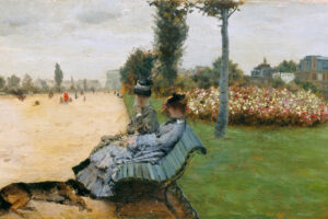 De Nittis, Sulla panchina agli Champs Elysees, collezione privata, particolare